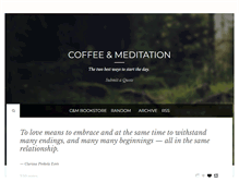 Tablet Screenshot of coffeeandmeditation.com